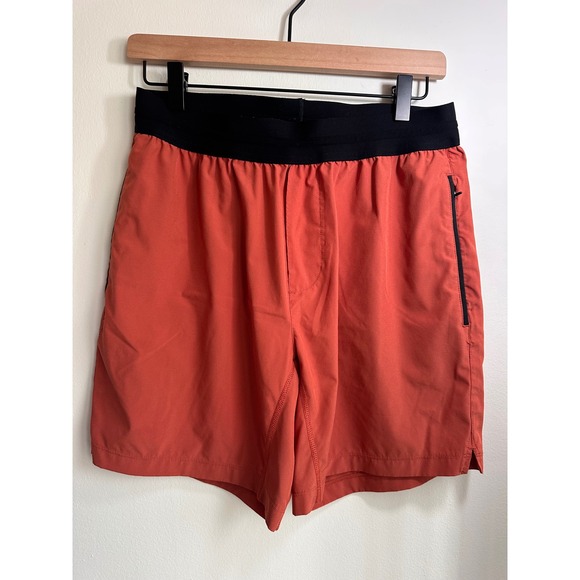 Rhone Men's Mako Tech Shorts Rust Baked Clay Athletic Gym Short Size M - Picture 2 of 7